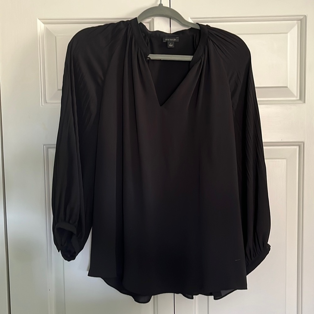 Ann Taylor black blouse. Size large